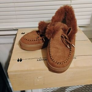Cozy Brown Moccasin Slippers